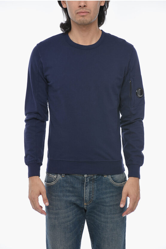 Shop C.p. Company Brushed Cotton Crewneck Sweater