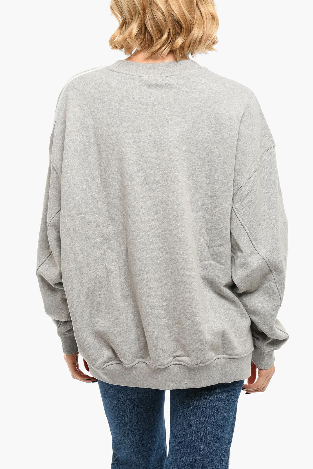 0401~Brushed Cotton Cropped Crewneck Sweatshirt