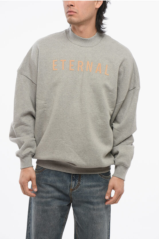 Fear Of God Brushed Cotton Eternal Sweatshirt With Flocked Logo
