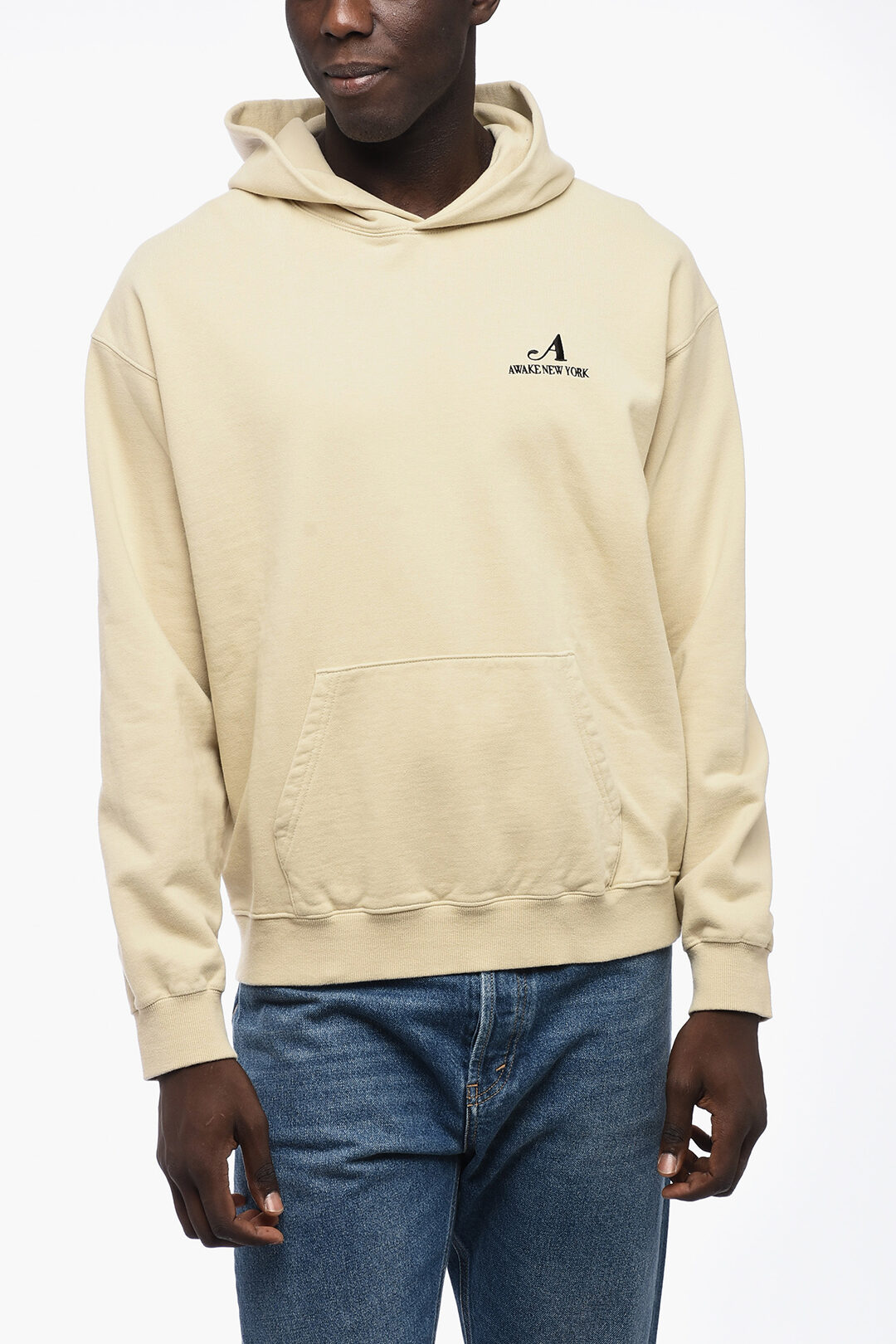 Brushed cotton hoodie hotsell