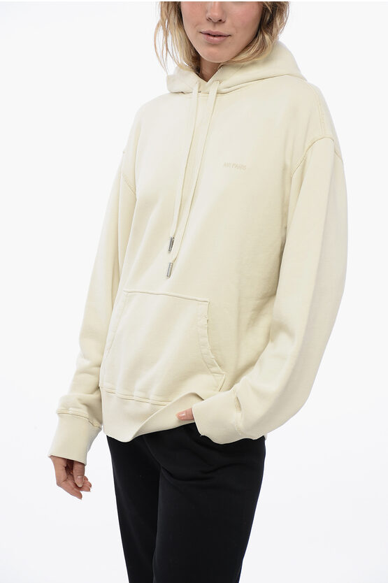 Ami Alexandre Mattiussi Off-white Fade Out Hoodie In Ivory/185