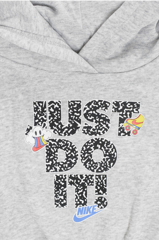 Brushed Cotton Hoodie with Front Print