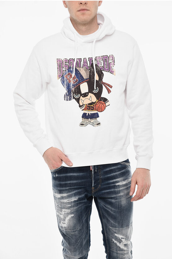 Dsquared2 Ciro Logo Printed Cotton Hoodie