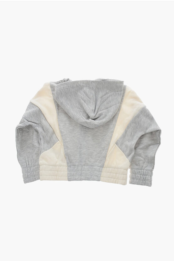 Brushed Cotton Hoodie with Zip Closure