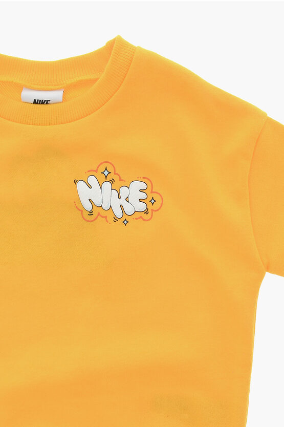 Brushed Cotton Joggers and Crew-neck Sweatshirt Set