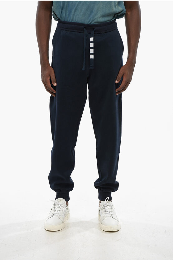 Thom Browne Brushed Cotton Joggers With 3 Pockets In Black