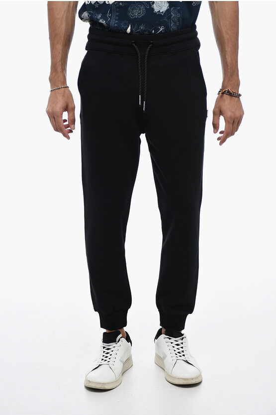 Shop Fred Perry Brushed Cotton Joggers With Rear Embroidery