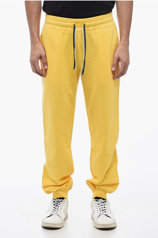 Lanvin Brushed Cotton Lace Curb Sweatpants