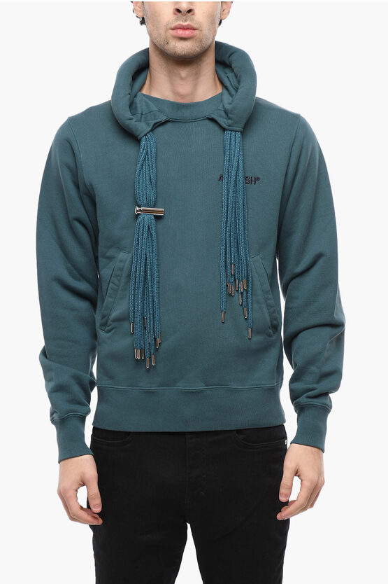 Ambush Brushed Cotton Multicord Hoodie In Blue