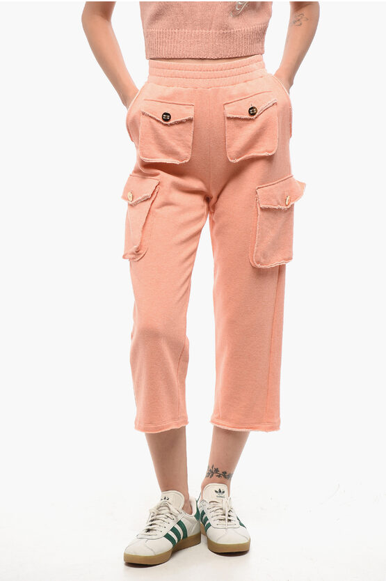 Elisabetta Franchi Woman Pants Salmon Pink Size 8 Cotton In Multi