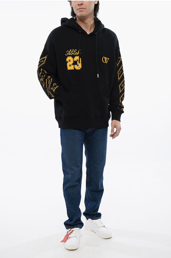 Off-White Brushed Cotton OW23 Skate Fit Hoodie men - Glamood