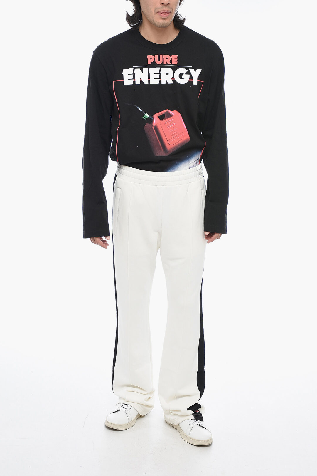 Diesel Brushed Cotton P-ZAMPER Pants With Contrasting Bands