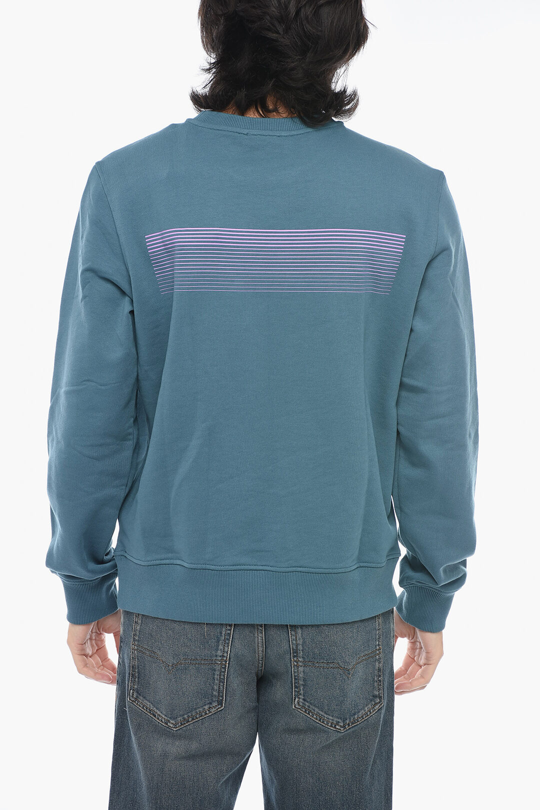 Jeans Diesel Panther Sweater Blue Brushed Out Logo Sweater Diesel