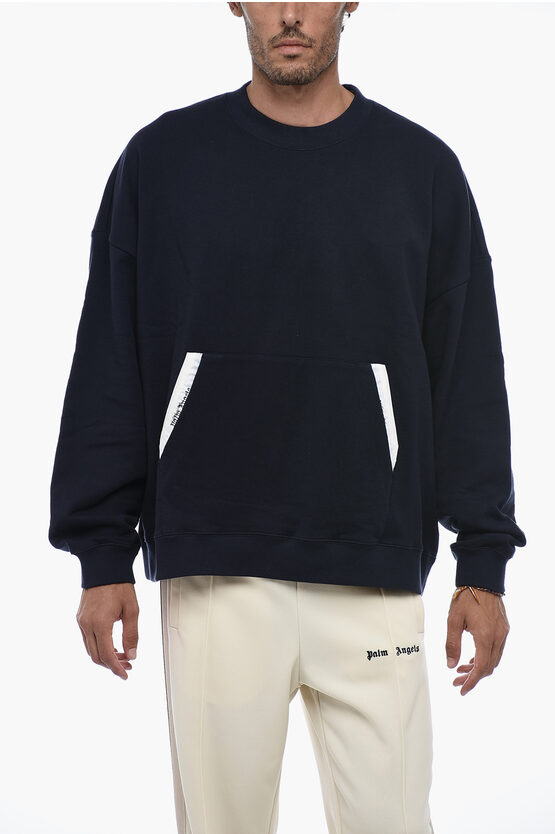 Palm Angels Brushed Cotton Sartorial Tape Sweatshirt