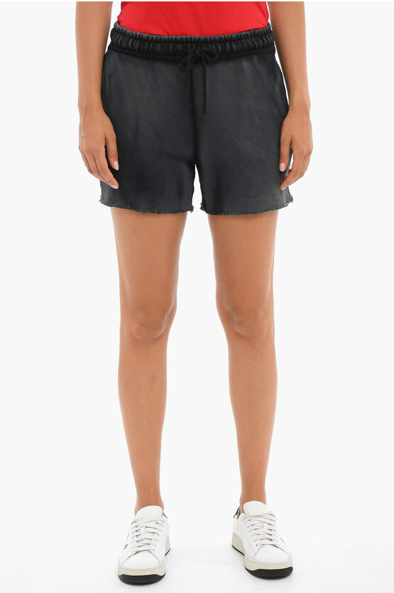 Cotton Citizen Brushed Cotton Shorts With Raw Cut Bottom