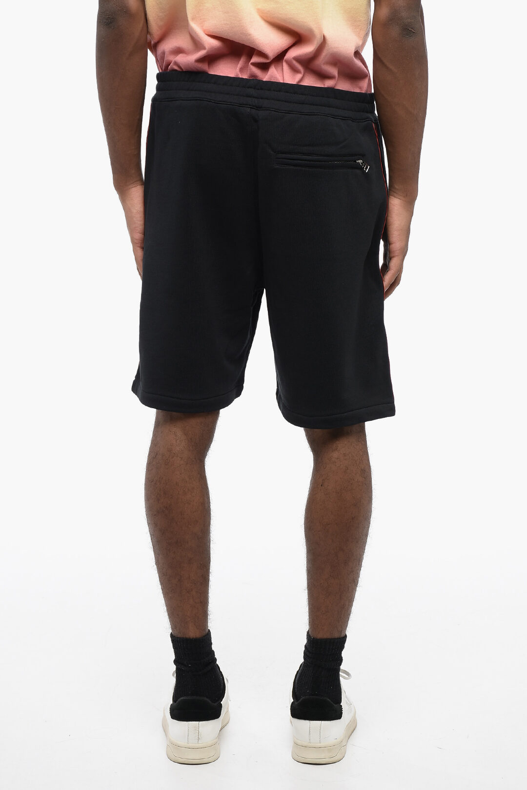 Alexander McQueen Brushed Cotton Shorts with Side Logoed