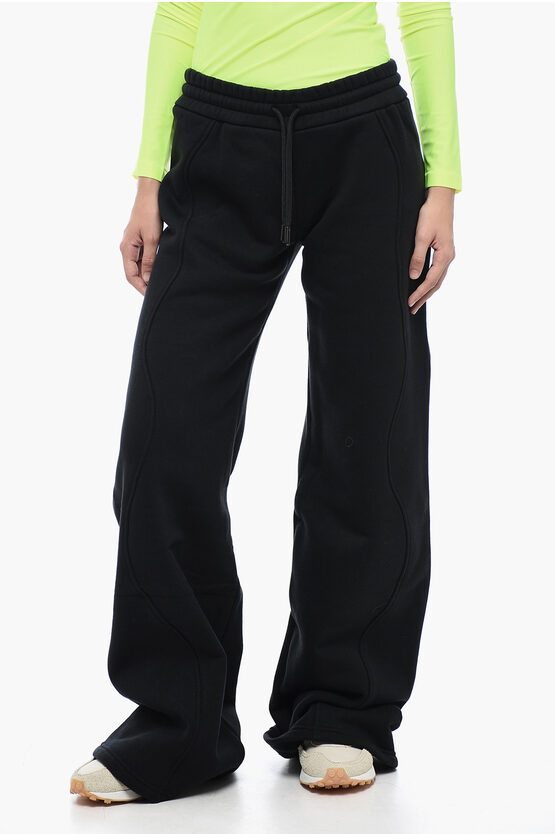 Off-white Brushed Cotton Straight Fit Round Joggers
