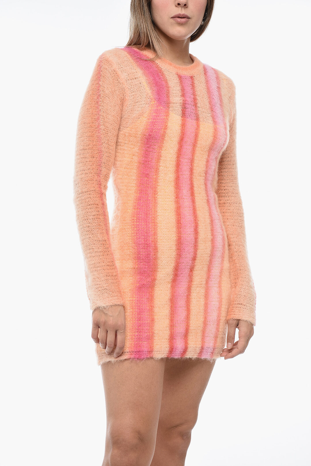 GUESS® Fuzzy yarn sweater mini dress