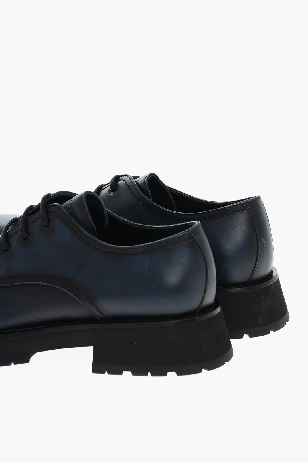 Alexander McQueen Brushed Leather BIKER Derby Shoes men Glamood