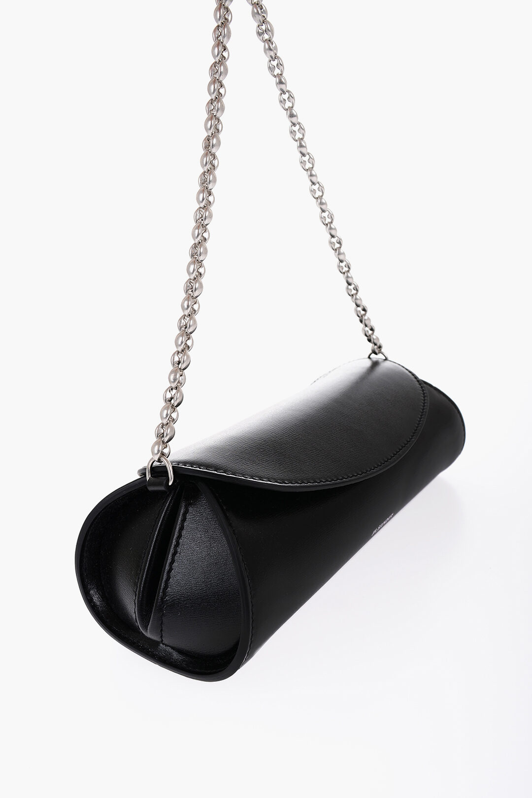 Jil Sander Brushed Leather CANNOLO Trunk Bag with Chain Strap damen Glamood Outlet