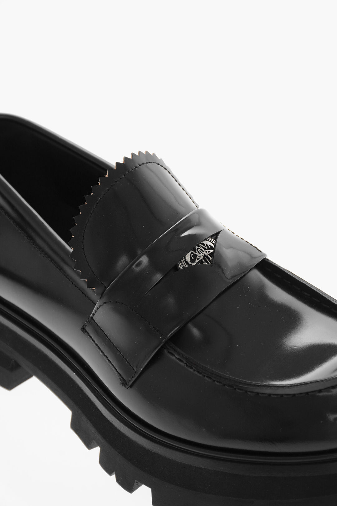 Alexander McQueen Brushed Leather SHINY LIQUID Penny Loafers men ...