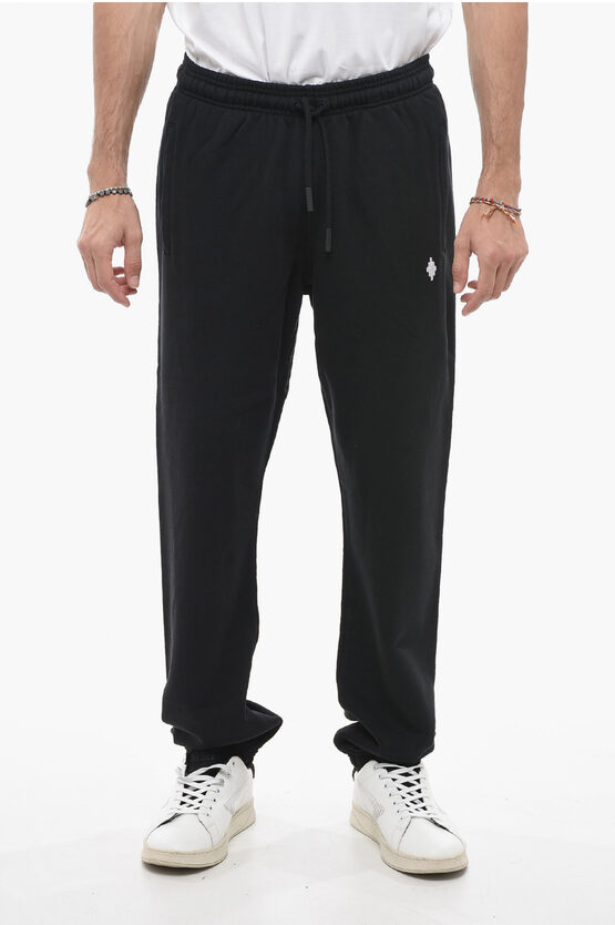 Shop Marcelo Burlon County Of Milan Brushed Relaxed-fit Joggers