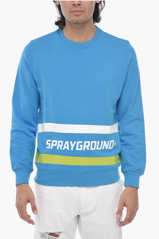 Shop Sprayground Brushed Sweatshirt With Logo Print