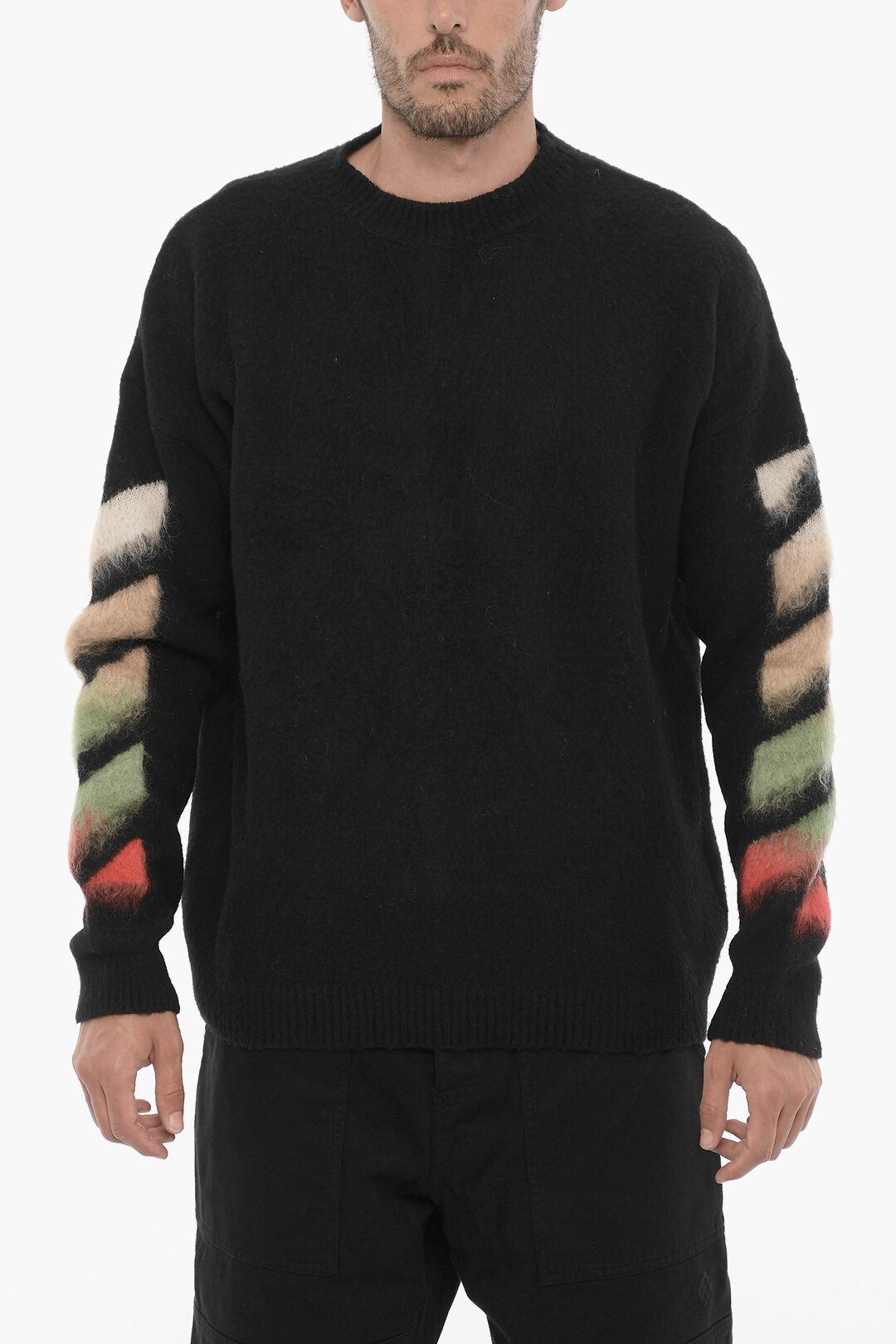 Off white black brushed knitwear best sale