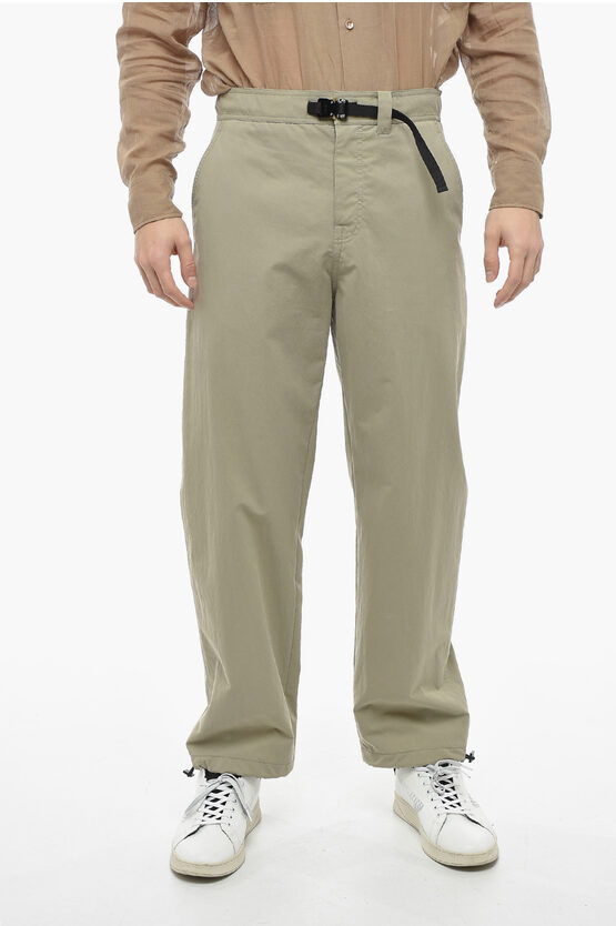 Dior Buckled Cargo Pants With Drawstring At The Hem In Green