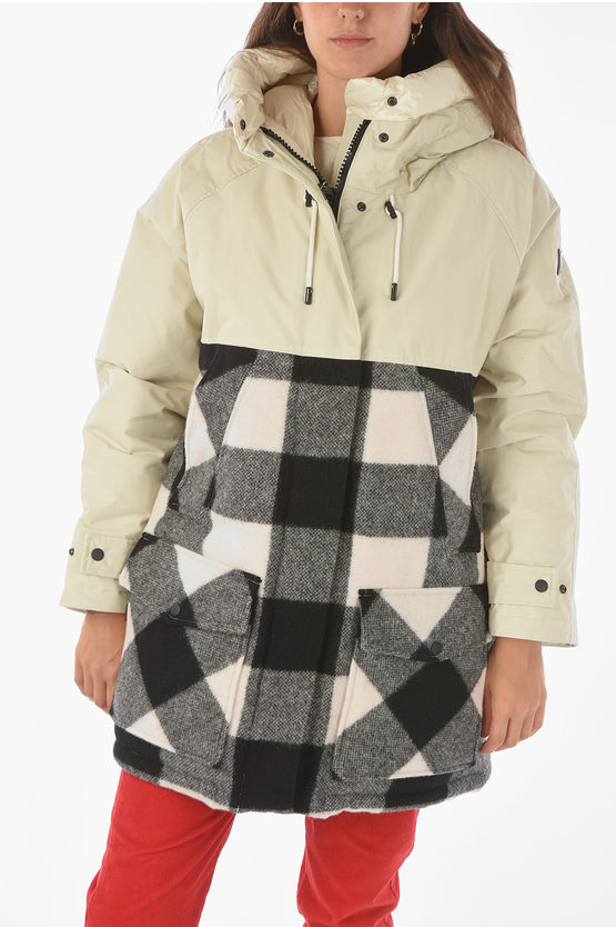 Woolrich Buffalo Check Patterned Tundra Down Jacket In Multi