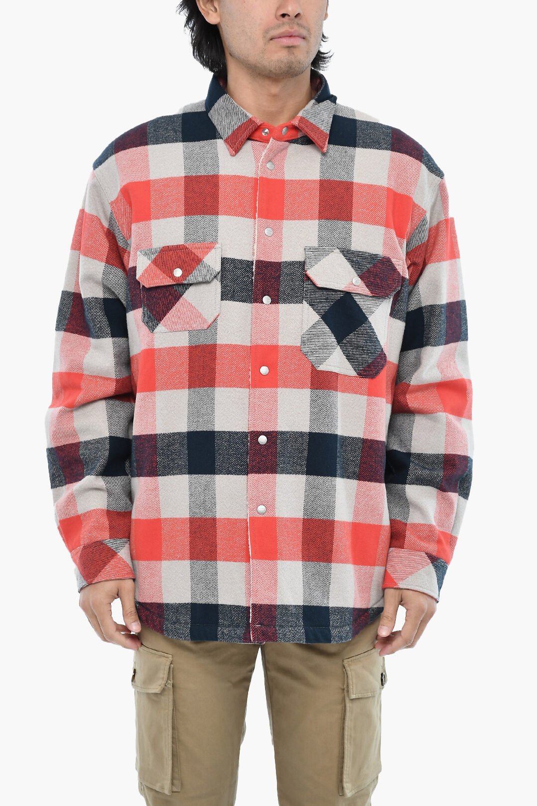 Woolrich Buffalo Check RANCH Padded Overshirt with Snap Buttons men ...