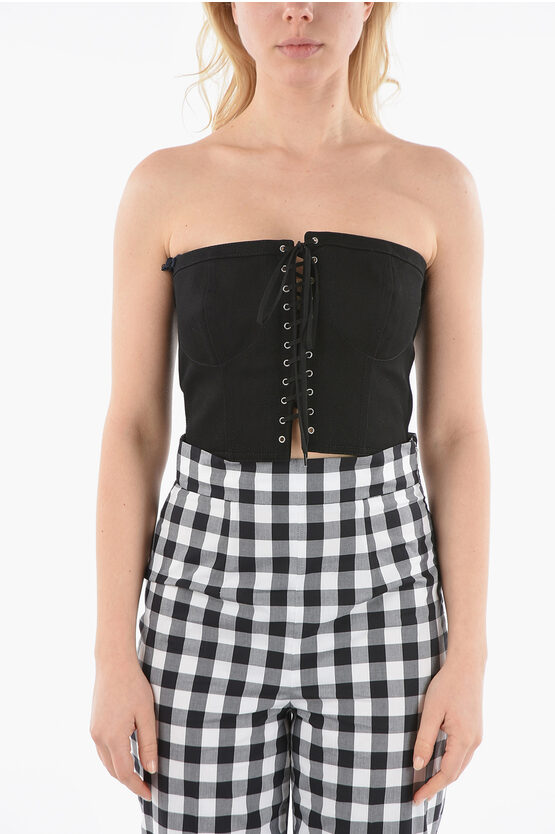 Prada Bustier Top with Lace-up Detail women - Glamood Outlet