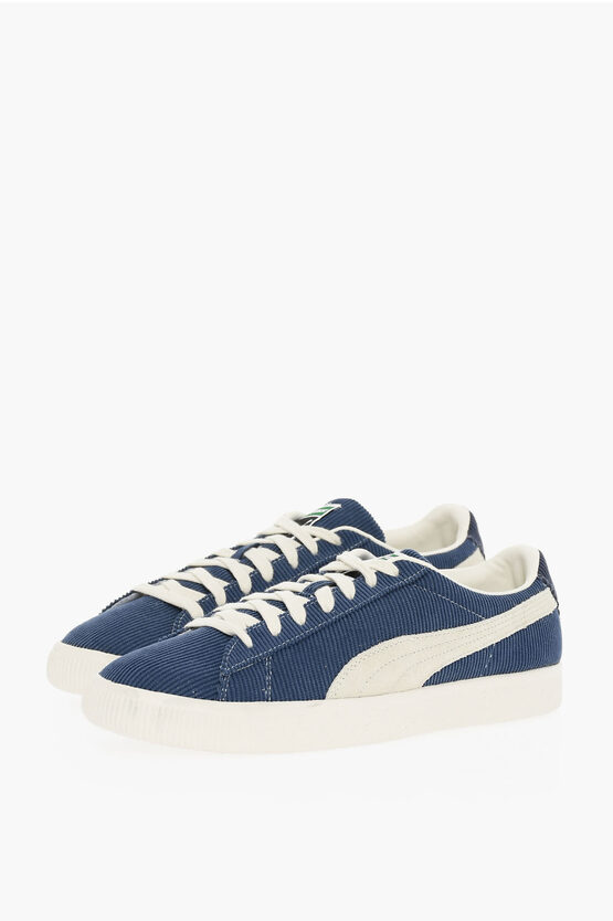 Puma Butter Goods Low-top Basket Vtg Corduroy Trainers In Blue