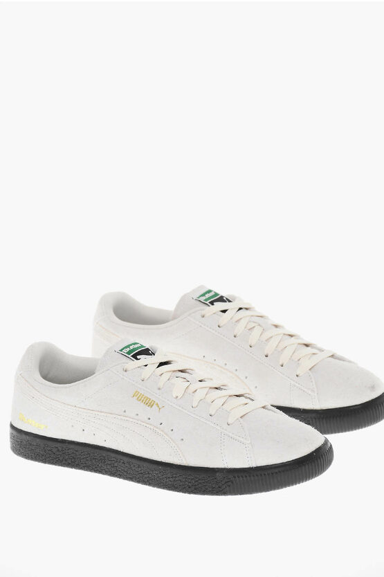 Puma Butter Suede Leather Low-top Sneakers In White