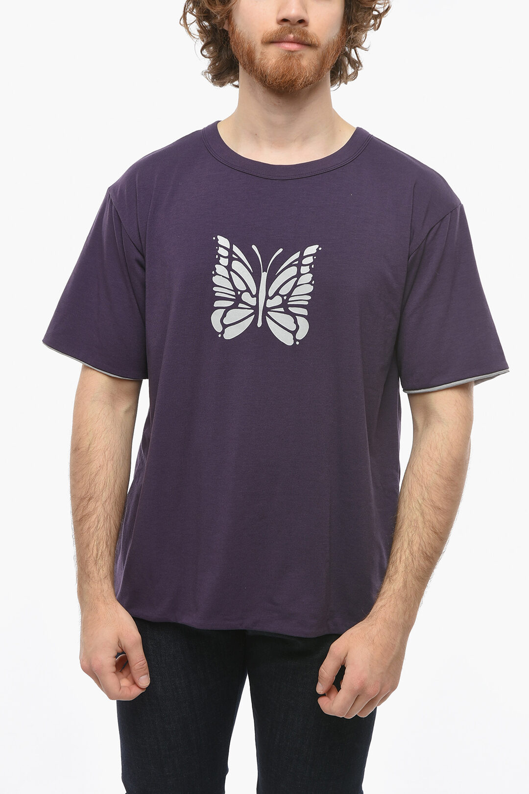 Needles Butterfly Printed Crew neck T Shirt men Glamood Outlet