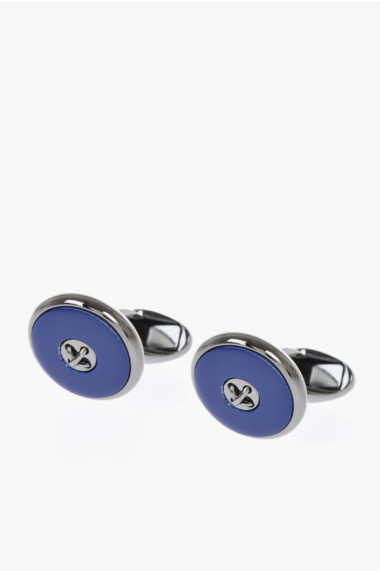Corneliani Button Designed Brass Cufflinks