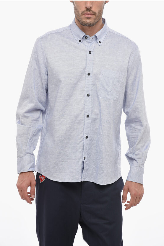 Shop Peserico Button-down Shirt With Breast Pocket