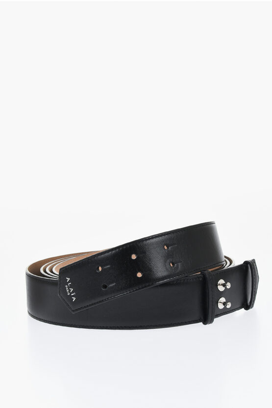 Alaïa Buttoned Closure Leather Belt