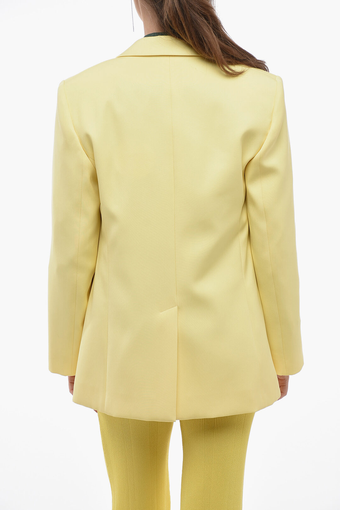 Chloe Buttonless Pure Silk Blazer with Peak Lapel women
