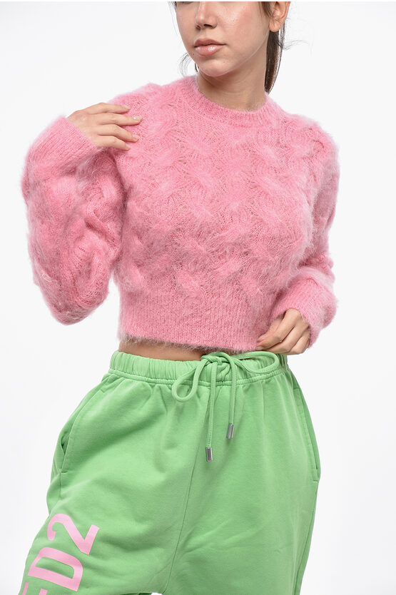 Cable Knit Cropped … - image