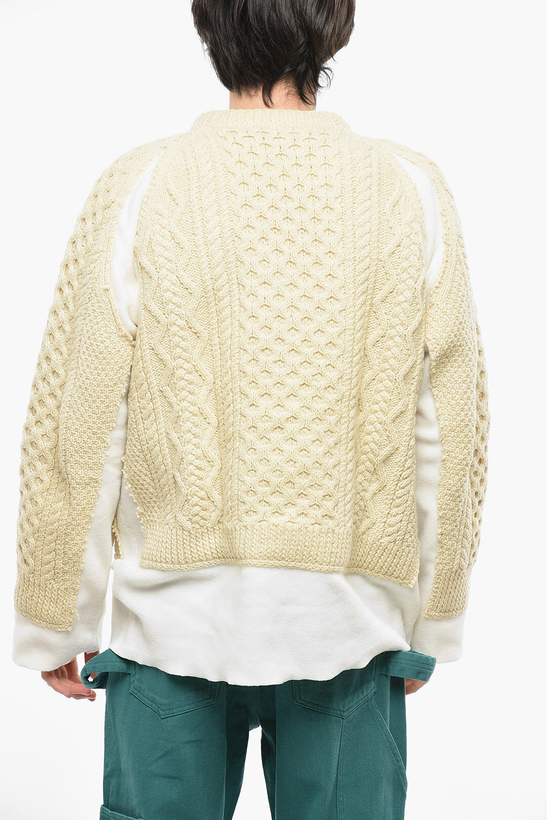 Needles Cable Knit Wool Crew-Neck Sweater men - Glamood Outlet
