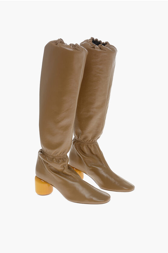 Jil Sander Calfskin Nikki Boots With Block Heel 6cm