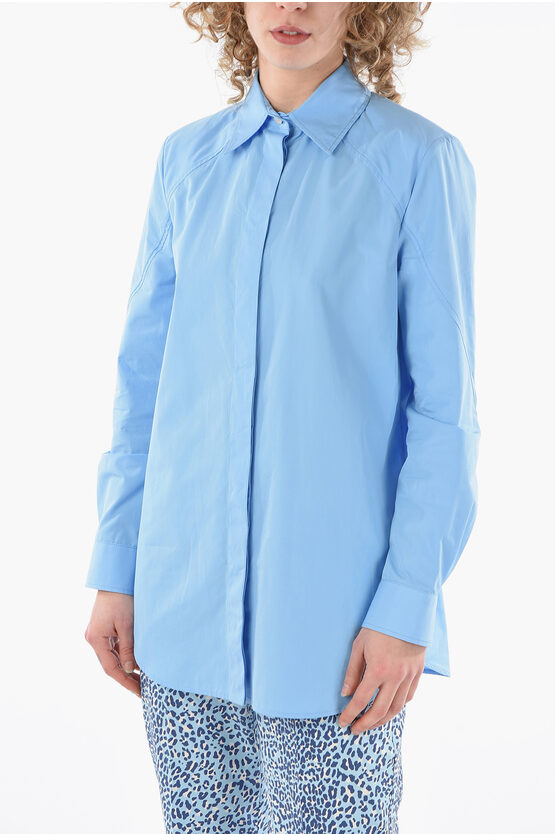 Salvatore Ferragamo Camicia A Maniche Lunghe Con Bottoni A Scomparsa Donna - Outlet - Foto 11