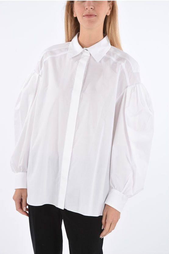 Blusa Bianca Blusa Maglietta Maniche A Sbuffo Stradivarius Fendi