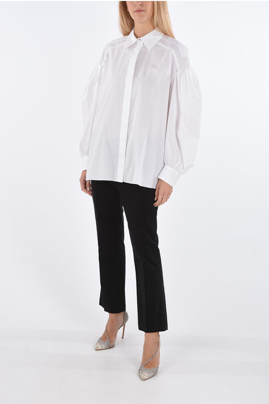 Maniche Lunghe Camicia Bianca Con Maniche A Sbuffo Camicia Bianca