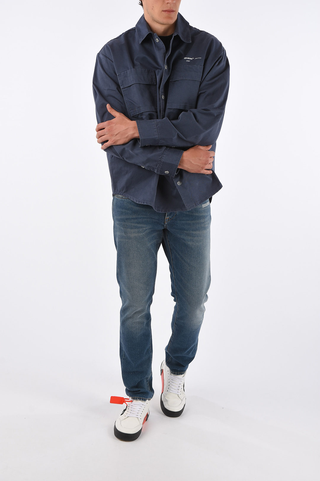 Outlet Camicie Trendy Uomo Off-White Camicia Work Oversize Uomo