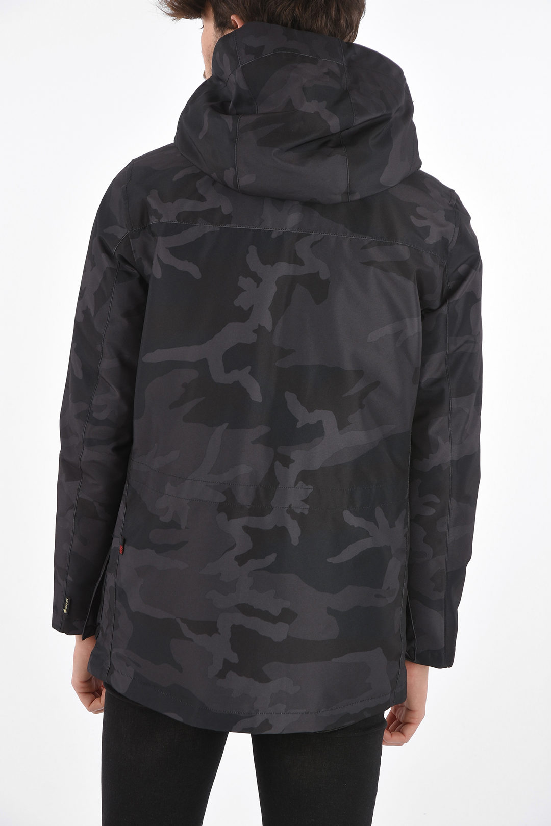 Woolrich camouflage down jacket with hood men - Glamood Outlet