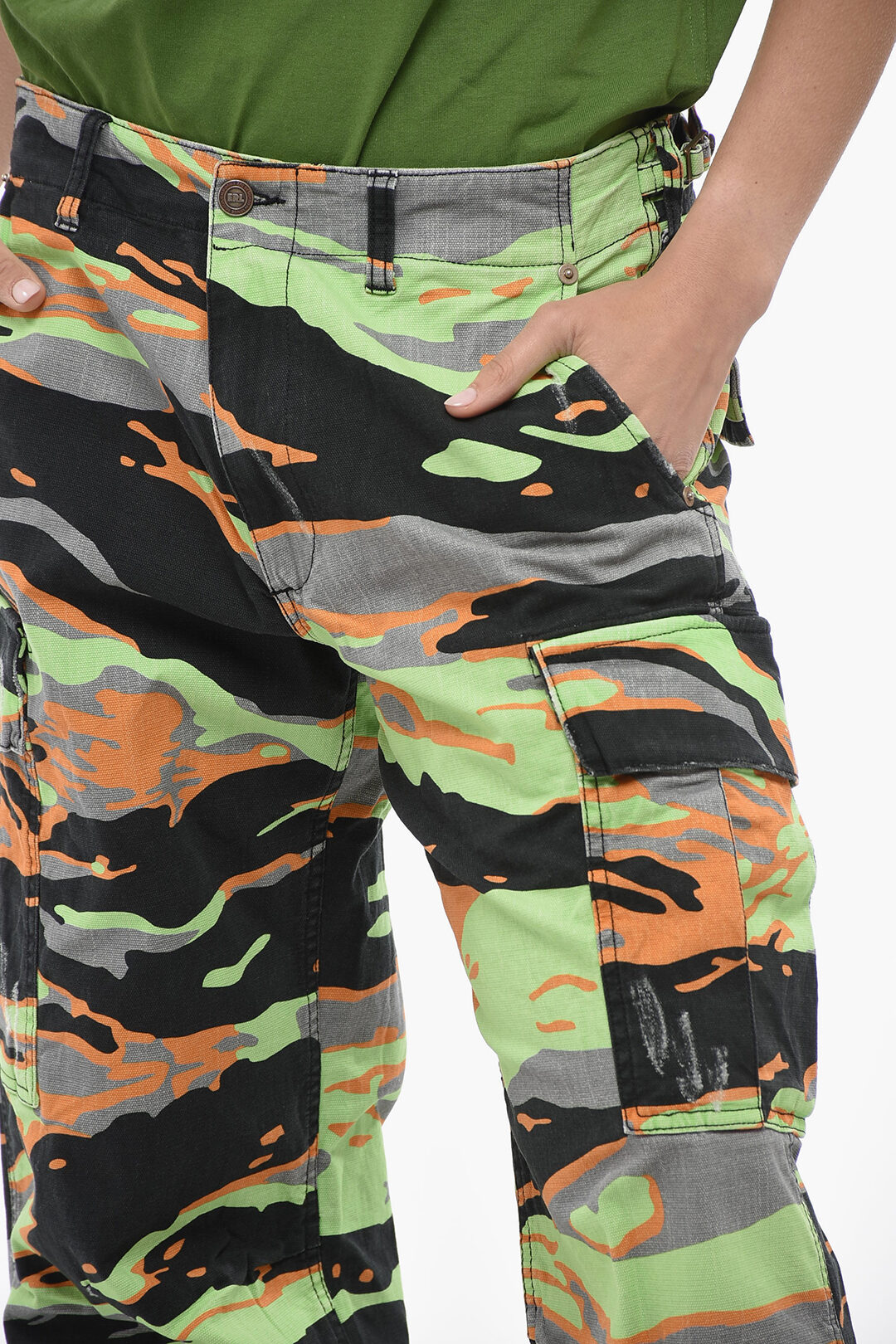 Erl Camouflage Effect Wide Leg UNISEX Cargo Pants unisex men