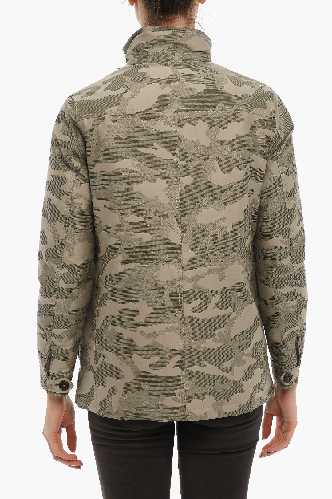Woolrich Camouflage KEENE FIELD Down Jacket with Double Brest Pockets women  - Glamood Outlet
