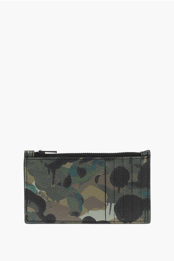 Coach Camouflage Leather Card Holder men Glamood Outlet